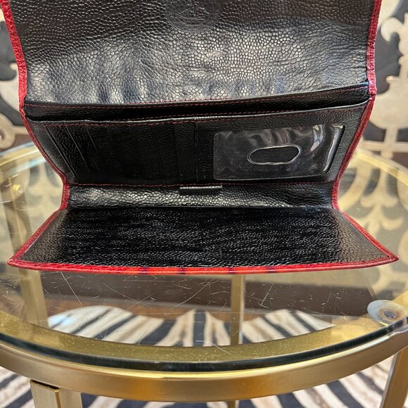 Brahmin crimson crock snap closure checkbook wallet - Picture 4 of 5